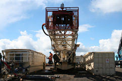Here’s our art shot of the derrick on its side.