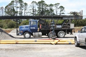 InterDrill rig at Sidewinder, ready to drill 3 more 25m conductor holes: Sidewinder-2, 3, and possibly 4